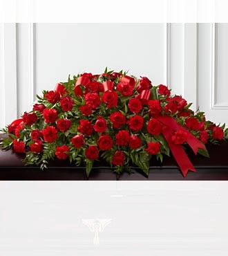 SYMP4465 Premium Casket Spray 48 Roses